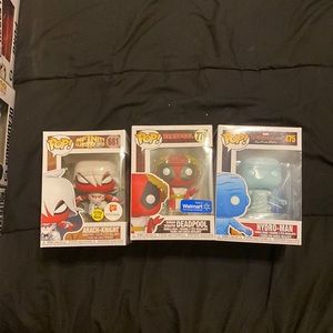 3 marvel Funko pops